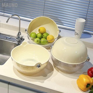 Mauno rây lọc bát 2 lớp rửa rau có thể xếp chồng gập lại nhà bếp đa năng hút đựng trái cây
