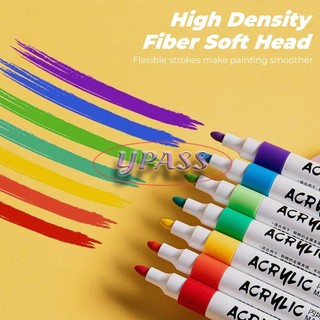 Cyreal 24/12 màu sơn acrylic bút đầy màu sắc bộ tranh và vẽ acrylic bút cho đá cốc thủy tinh vải canva