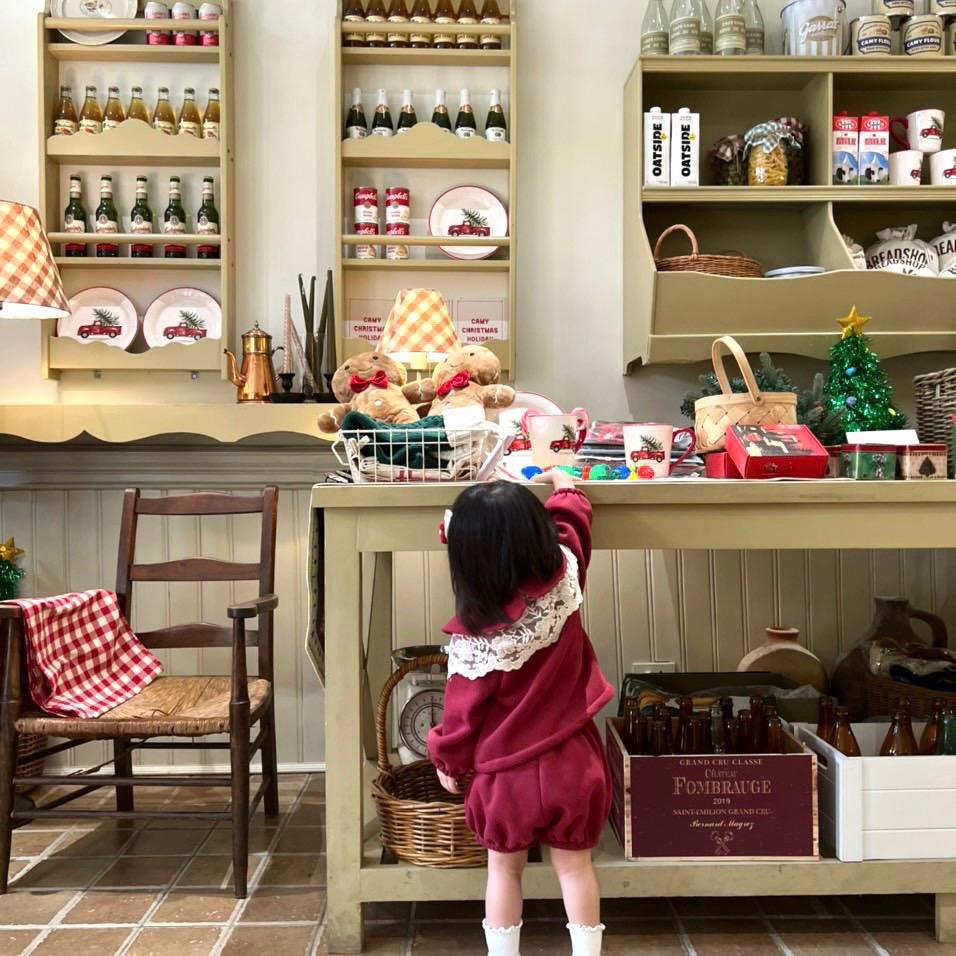 Set Noel Vải Nỉ Phối Ren Nơ