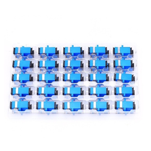 Bộ 50 SC-SC Mặt bích Fiber Coupler UPC Fiber Optic Adapter UPC Quang Simplex Mode SC-SC Fiber Flang
