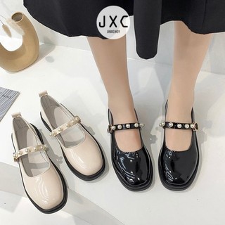 JINxCHOY  Giày Mũi Vuông Xinh Xắn Thời Trang Dành Cho Nữ