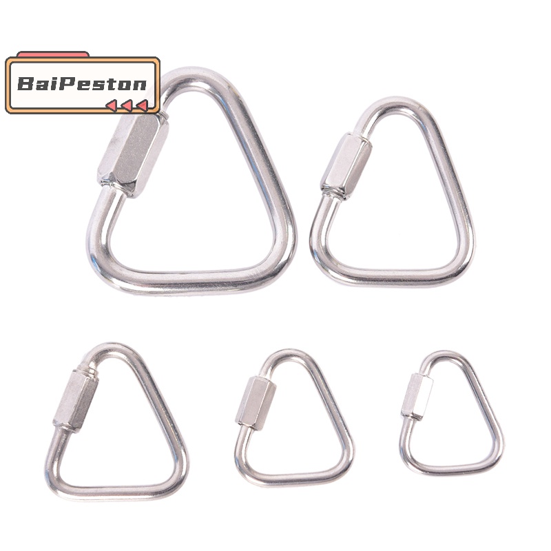 Móc Khóa Tam Giác Bằng Thép Không Gỉ Đa Năng