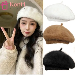 Kent1 mũ nồi vải nỉ màu trơn giữ ấm mùa thu đông phong cách retro