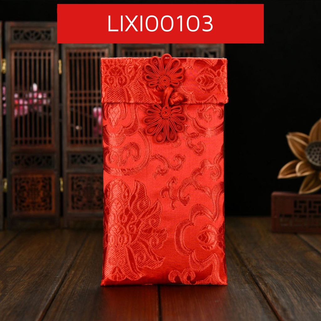 Bao lì xì vải gấm cao cấp cho ngày tết, chúc mừng đám cưới nạp tài lộc may mắn nhiều mẫu lựa chọn