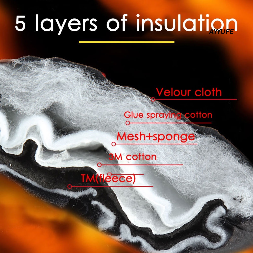 Ayyufe Găng Tay cotton 3m Giữ Ấm Mùa Đông Chống Thấm Nước Chống Gió Có Thể Chạm Màn Hình Cảm Ứng Dùng Khi Lái Xe Mô Tô