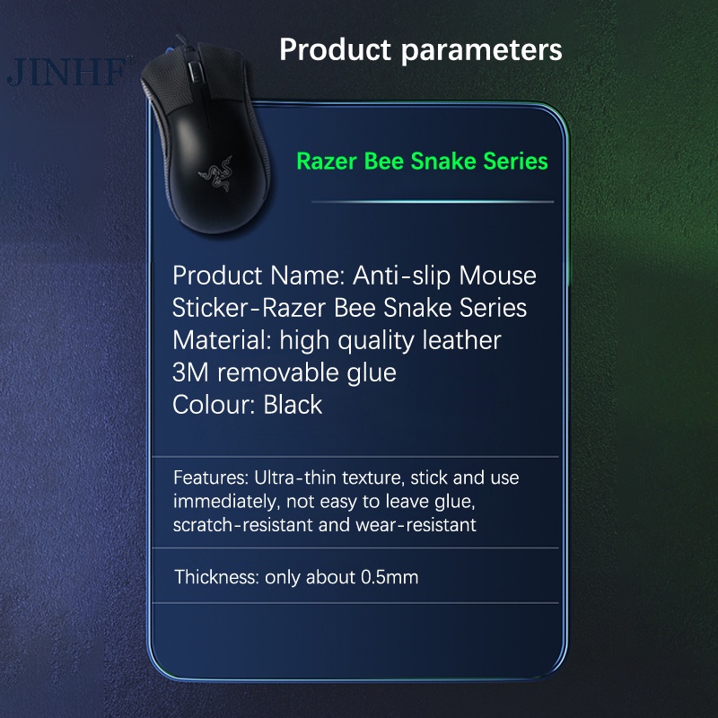Jinhf Miếng Dán Chống Trượt Chống Mồ Hôi Cho razer deathadder essential / v2 x hyperspeed / v2 / v2 pro