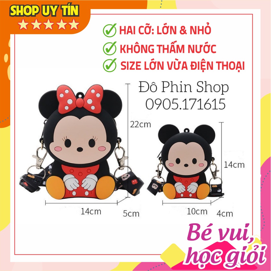 Túi xách đeo chéo silicon hình mickey minnie thời trang dễ thương làm quà tặng bạn gái
