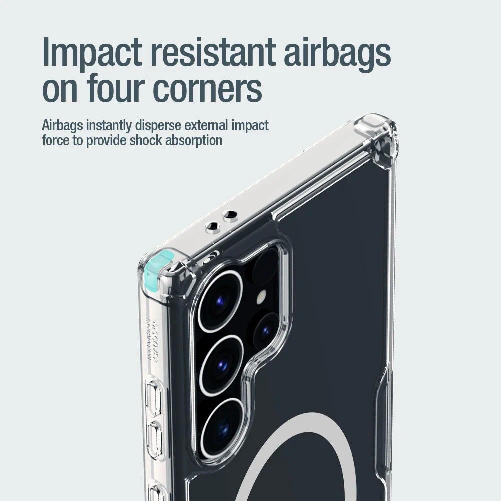 Ốp lưng cho Samsung Galaxy S24 Ultra Nillkin Nature Series Pro mềm TPU Magnetic Ốp lưng cho Samsung Galaxy S24+ Plus