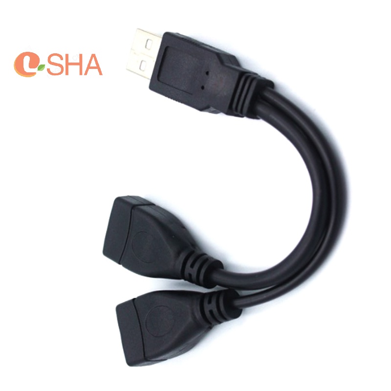 Dây Cáp Chia 1 Đầu Cắm Sang 2 Cổng Cắm usb 2.0 Cho Máy Tính / Xe Hơi Mới