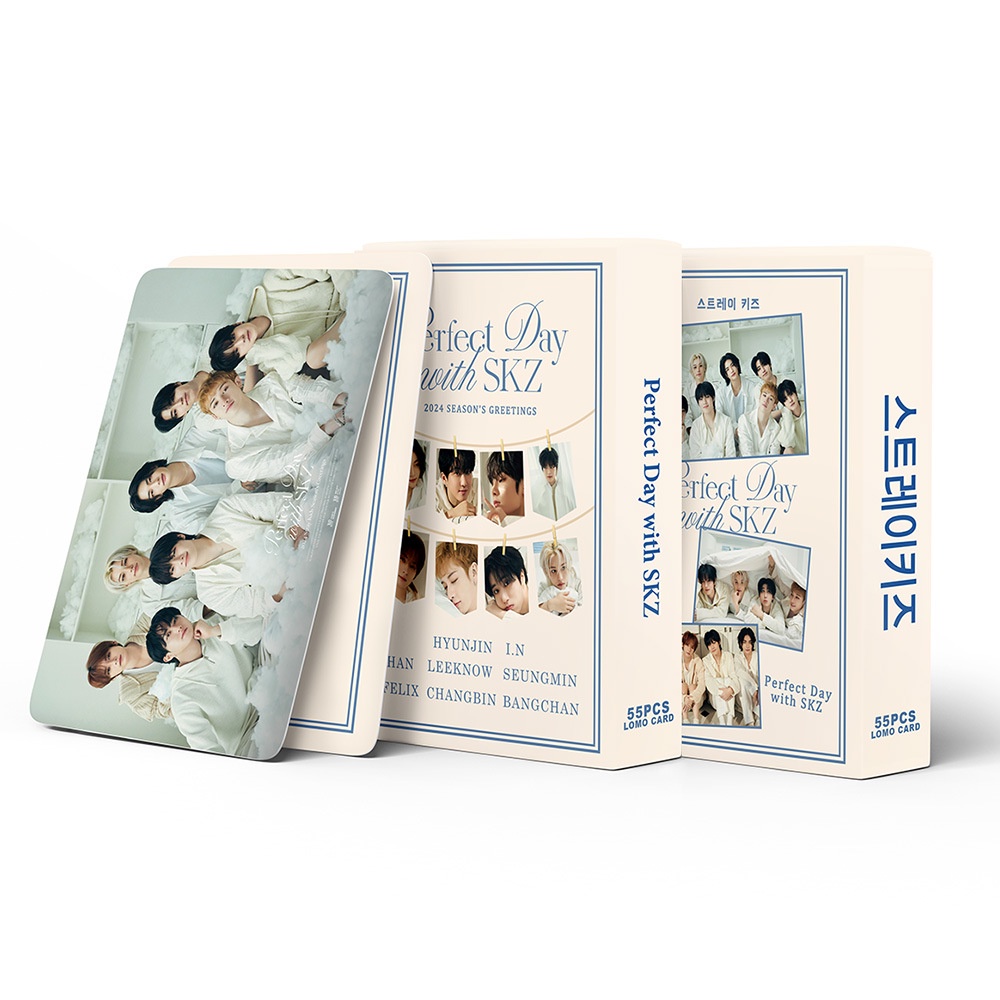 Stray Kids Album 2024 Perfect Day with SKZ Photocard Lomo Card Postcard 55 chiếc / hộp