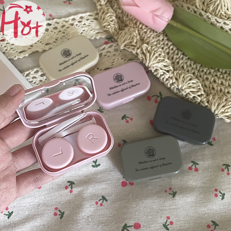 Jr Hộp Đựng Kính Áp Tròng In Chữ Đơn Giản Sáng Tạo