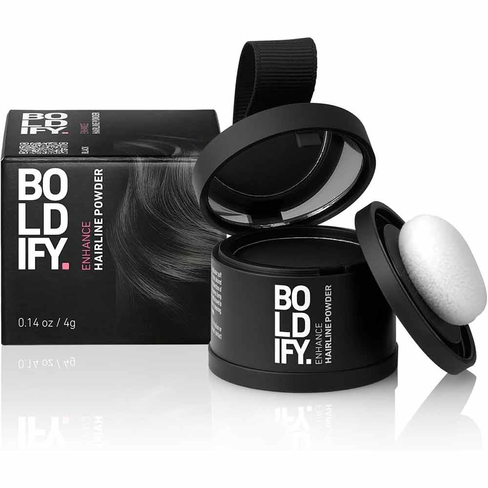 BOLDIFY Hairline Powder Instantly Conceals Hair Loss, Root Touch Up Hair Powder, Hair Toppers for Women & Men, Hair Fibe