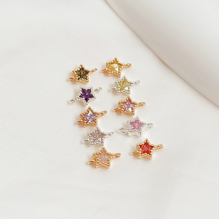 Dây Chuyền Mạ Vàng 14k Đính Đá zircon Hai Màu Sắc Dùng Làm Trang Sức diy