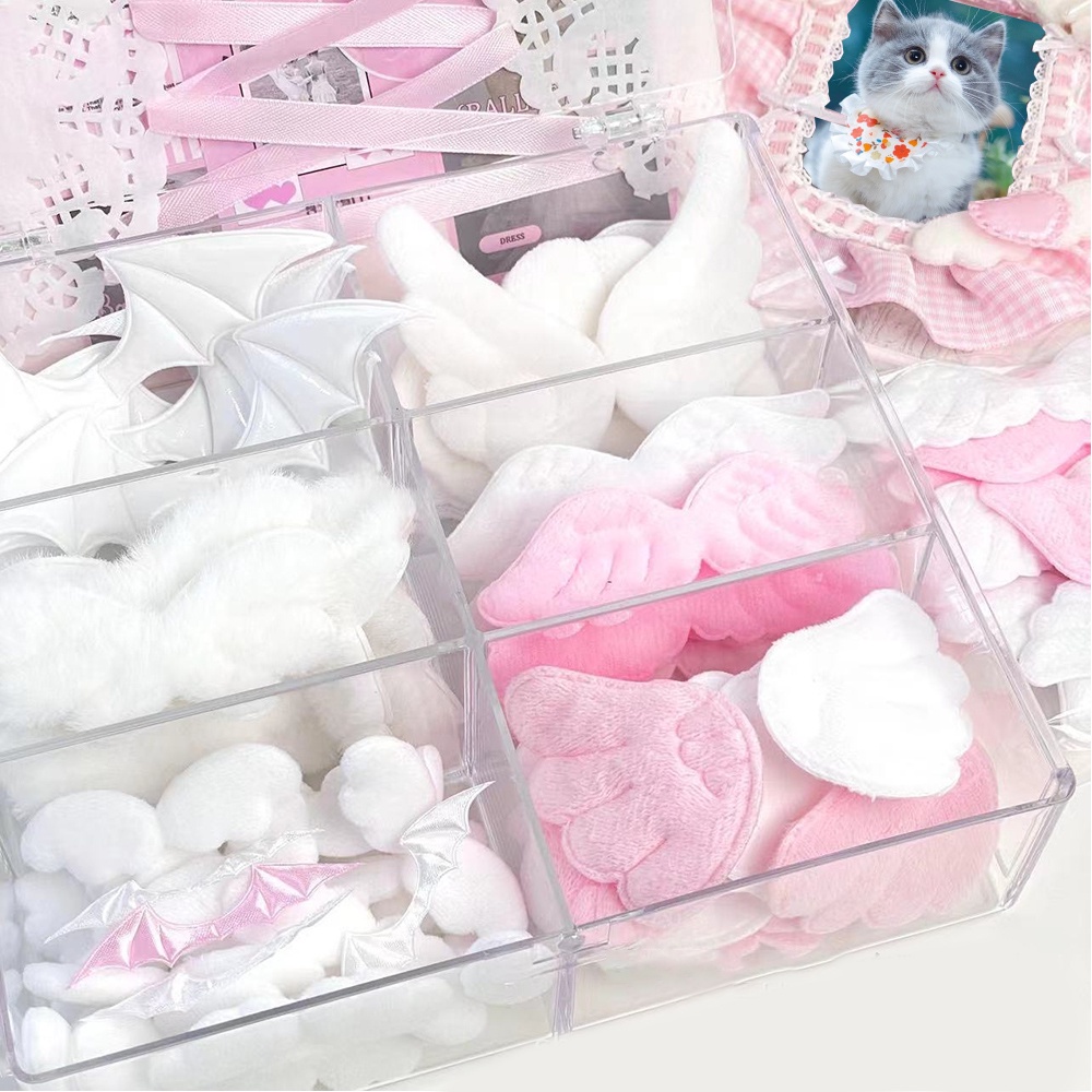 Vỏ Bọc Thẻ Quà Tặng Hình Đôi Cánh Nhồi Bông Màu Hồng Dễ Thương diy