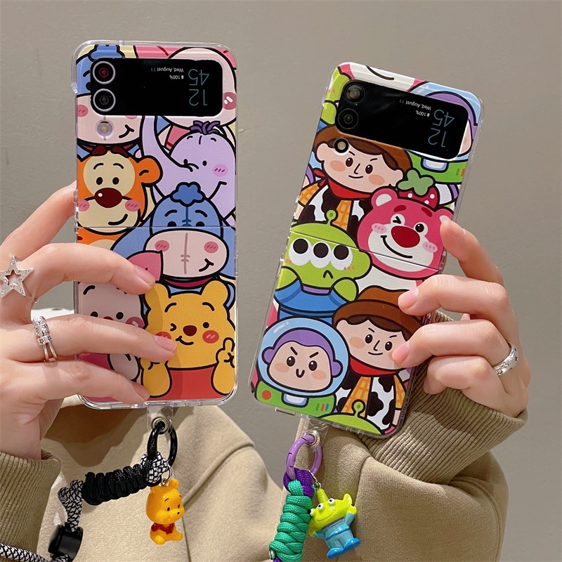 Bao Da Điện Thoại Họa Tiết Người Ngoài Hành Tinh Cho samsung galaxy z flip 5 z flip 4 z flip 3 zflip3 zflip4 zflip5 Ốp