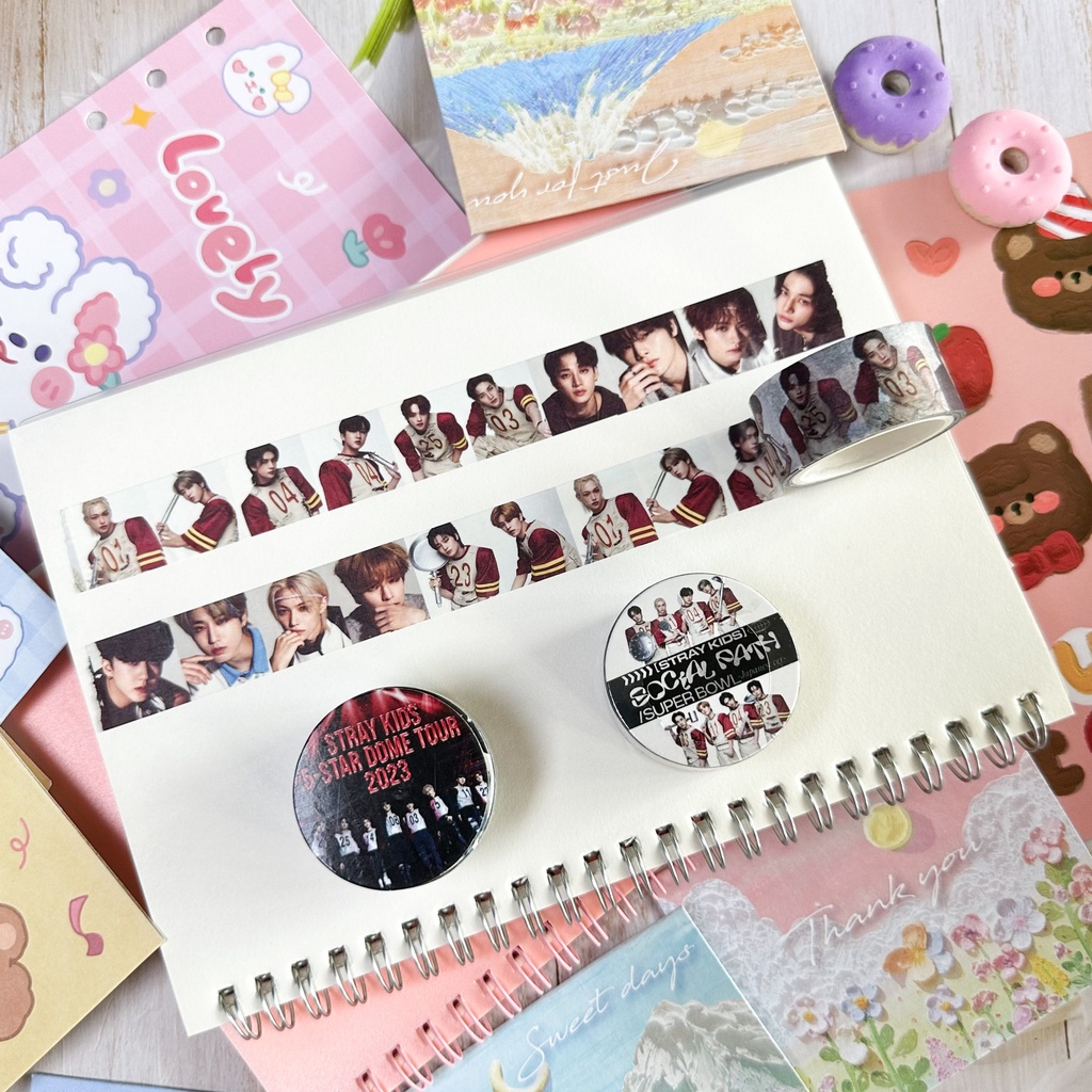 StrayKids Social Path 5-star Dome Tour 2023 Washi Tape V Album Layover Diy Stickers