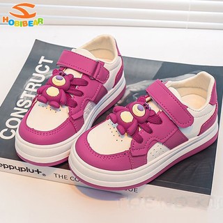 Hobibear / / giày sneaker cổ cao hình gấu / dâu tây màu hồng cho bé gái