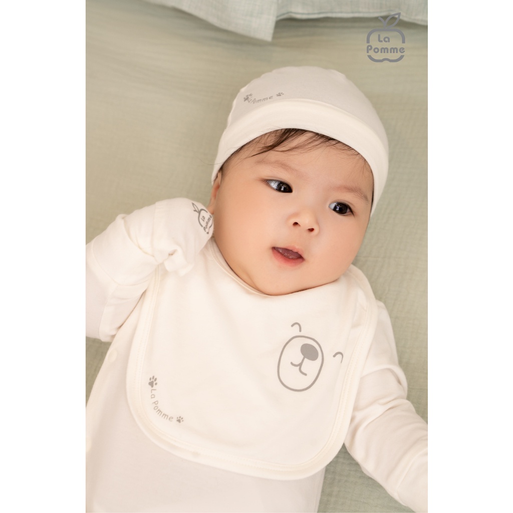 (MamanBébé chính hãng) Body chip dài tay La Pomme Gấu tai rời