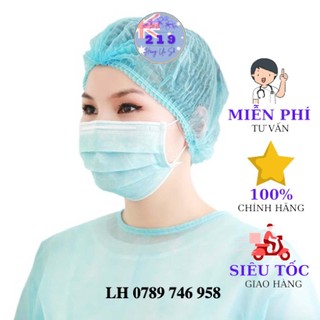 Mũ trùm y tế nón sâu clip cap bịch 100c - nón giấy y tế - bao trùm đầu y tế hàng nhập dày