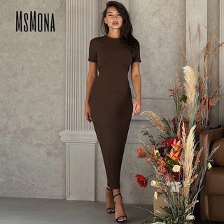 MsMona Nữ Mới Cổ Tròn Ôm Lưng Dây Đeo Dài Tay