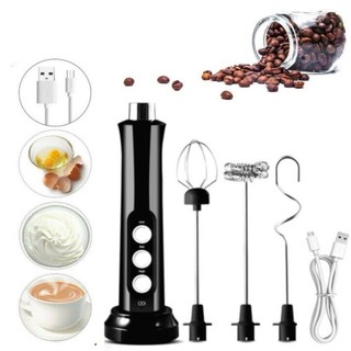 Máy đánh trứng tạo bọt cầm tay 3 trong 1 tốc độ cao tùy chỉnh 3 tốc độ tiện dụng
