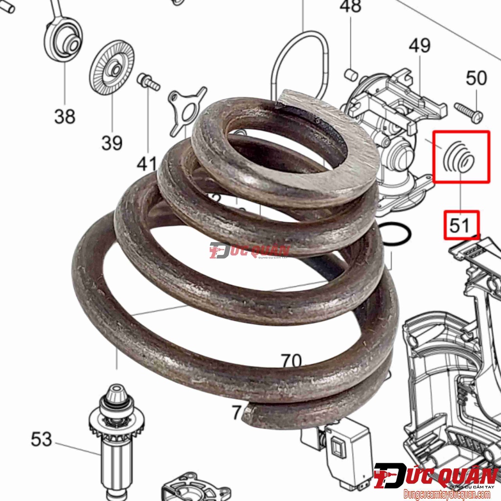 Lò xo hình nón máy Makita DHR171 232345-0