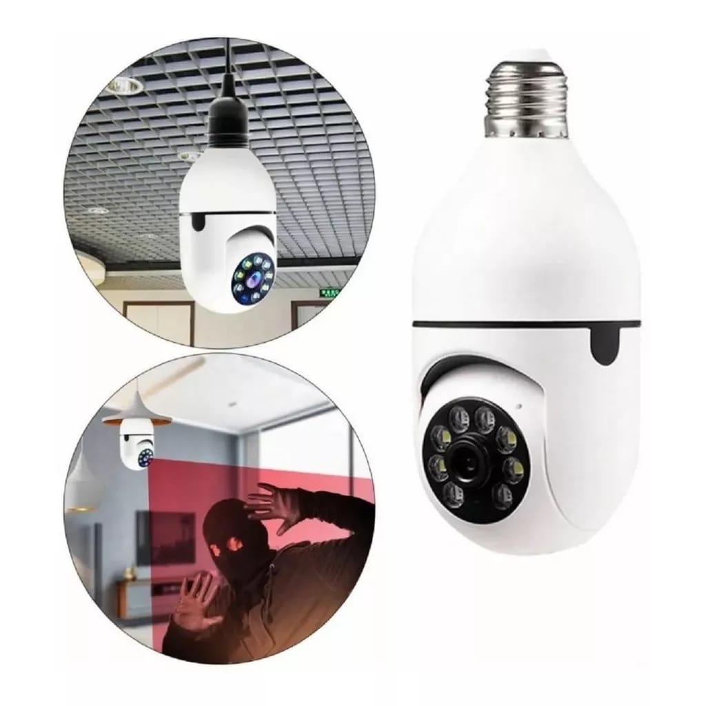 Camera An Ninh ip wifi Không Dây Xoay 360 Độ Với Đầu Nối Đèn Phù Hợp Với Tầm Nhìn Ban Đêm hd