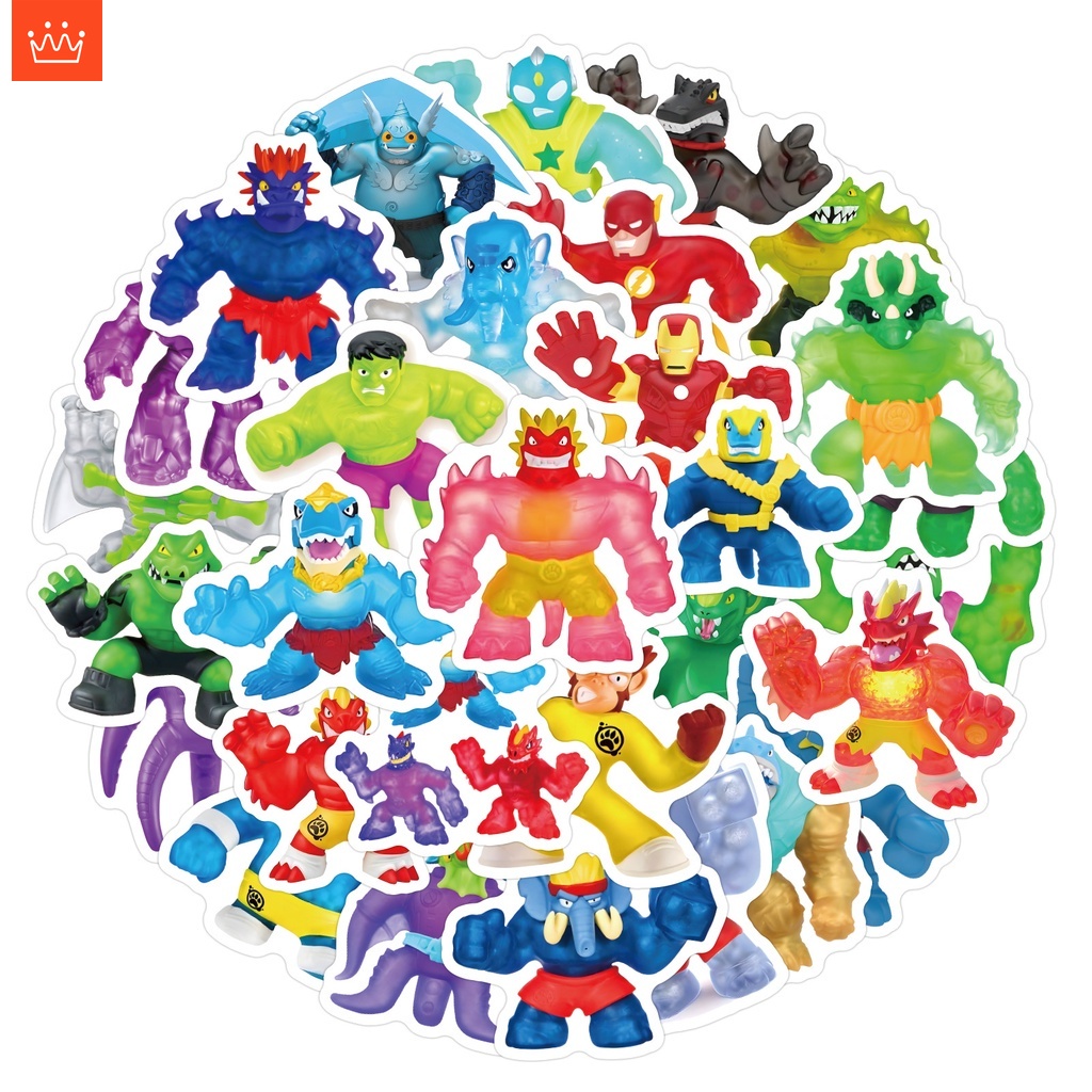 J· Hình Dán Chống Nước Goo Jit Zu Phim Hoạt Hình Mũ Bảo Hiểm Máy Tính Xách Tay Hành Lý Dán Thiết Lập, 63 tờ