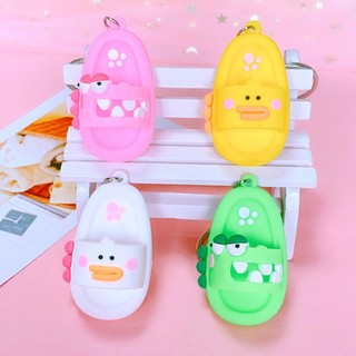 Móc khóa hình dép 3d dễ thương
