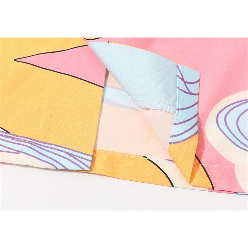 Za * Áo Thun polo Màu Hồng gradient Họa Tiết Hoa medusa Chất Lượng Cao Thoải Mái Mùa Hè