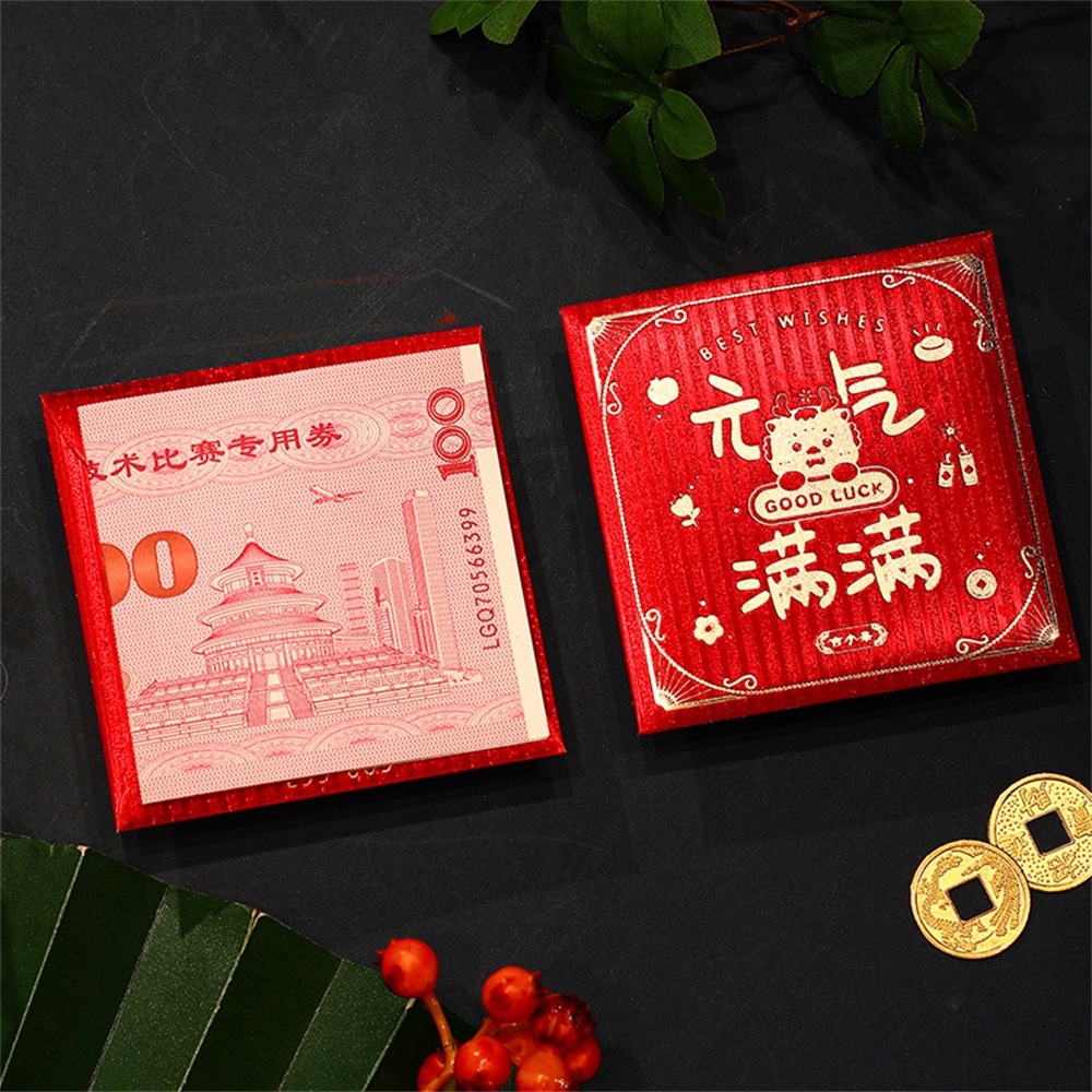 Bao Lì Xì Đỏ May Mắn Phong Cách Trung Hoa Dùng Để Trang Trí Năm Mới