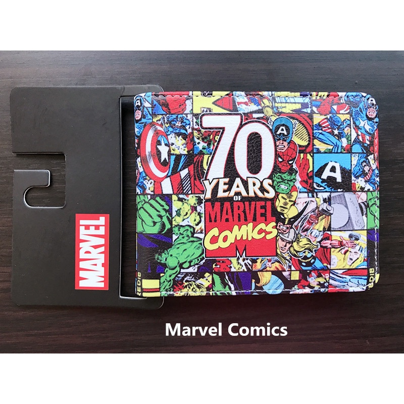 Ví Da Ngắn In Hình Siêu Anh Hùng marvel / Người Sắt / thor / hulk Có Ngăn Đựng Tiền Xu Cho Nam Và Nữ