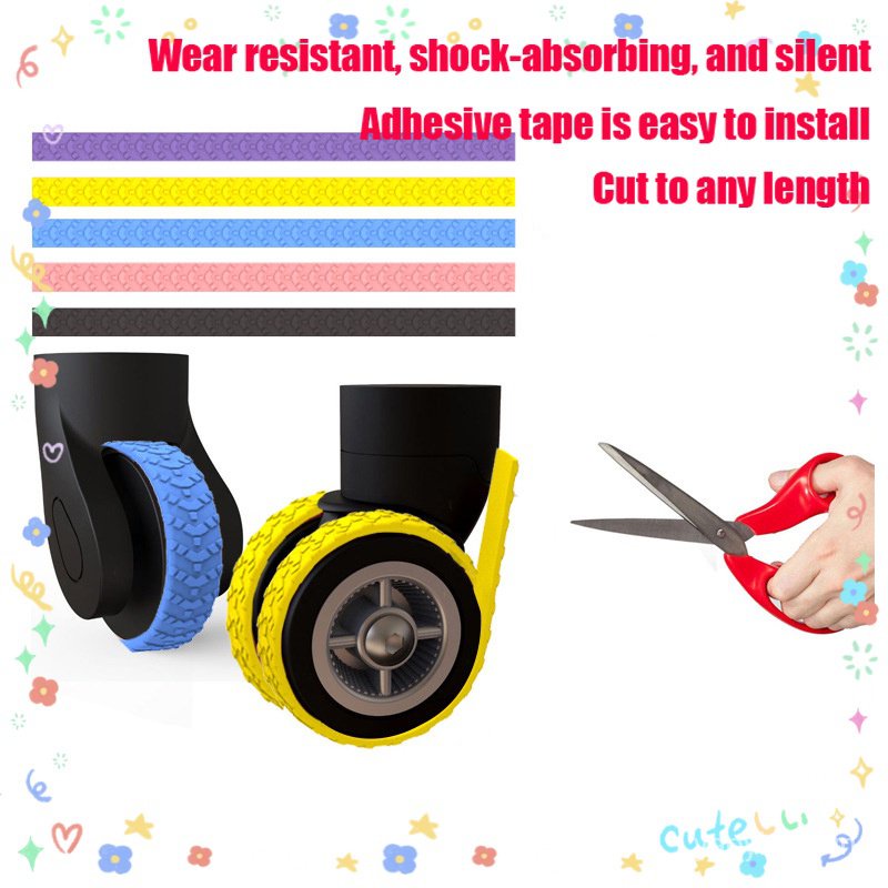 Vỏ Silicon Bọc Bảo Vệ Bánh Xe Vali Cách Âm Chống Mài Mòn Phong Cách Mới Sáng Tạo ahaa