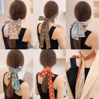 Dây Buộc Tóc Ruy Băng Dài Bằng Lụa satin Thời Trang Kiểu Pháp
