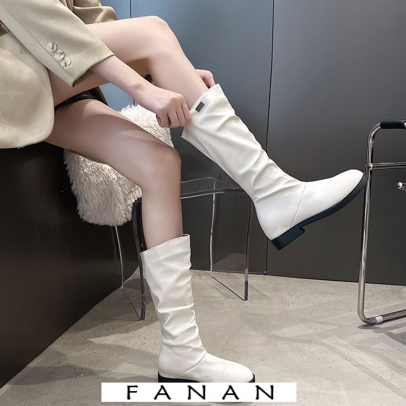 FANAN giày nữ boot nữ Thời trang Cá Tính Cho Nữ 2024 NEW Phong cách Korean Style ins Độc đáo B24F00M 36Z230909
