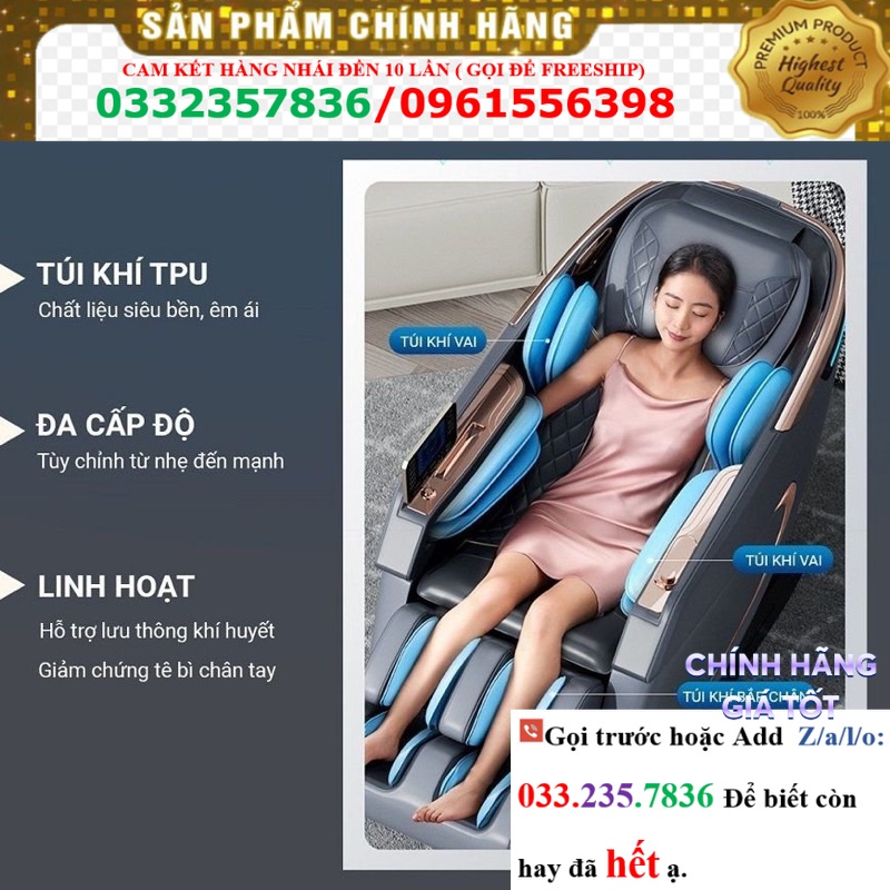 Ghế massage toàn thân Okinawa OS-392 bi silicon di chuyển công nghệ 4D | SALE