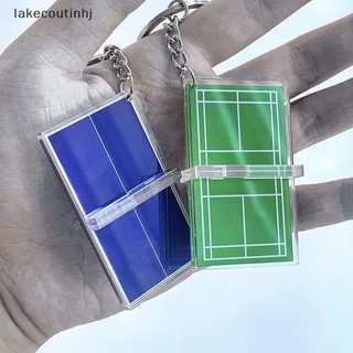 Móc khóa acrylic hình quả cầu lông / cầu lông / bóng bàn ba chiều