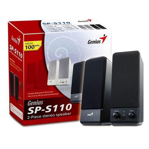 Loa Vi Tính 2.0 Genius SP S110, Tích Hợp Cổng Tai Nghe 3.5M