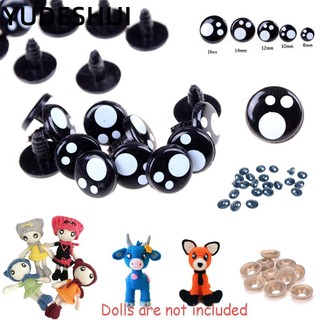 YUDESHUI Bộ 100 mắt nhựa gắn thú nhồi bông kích thước 8mm 12mm 14mm