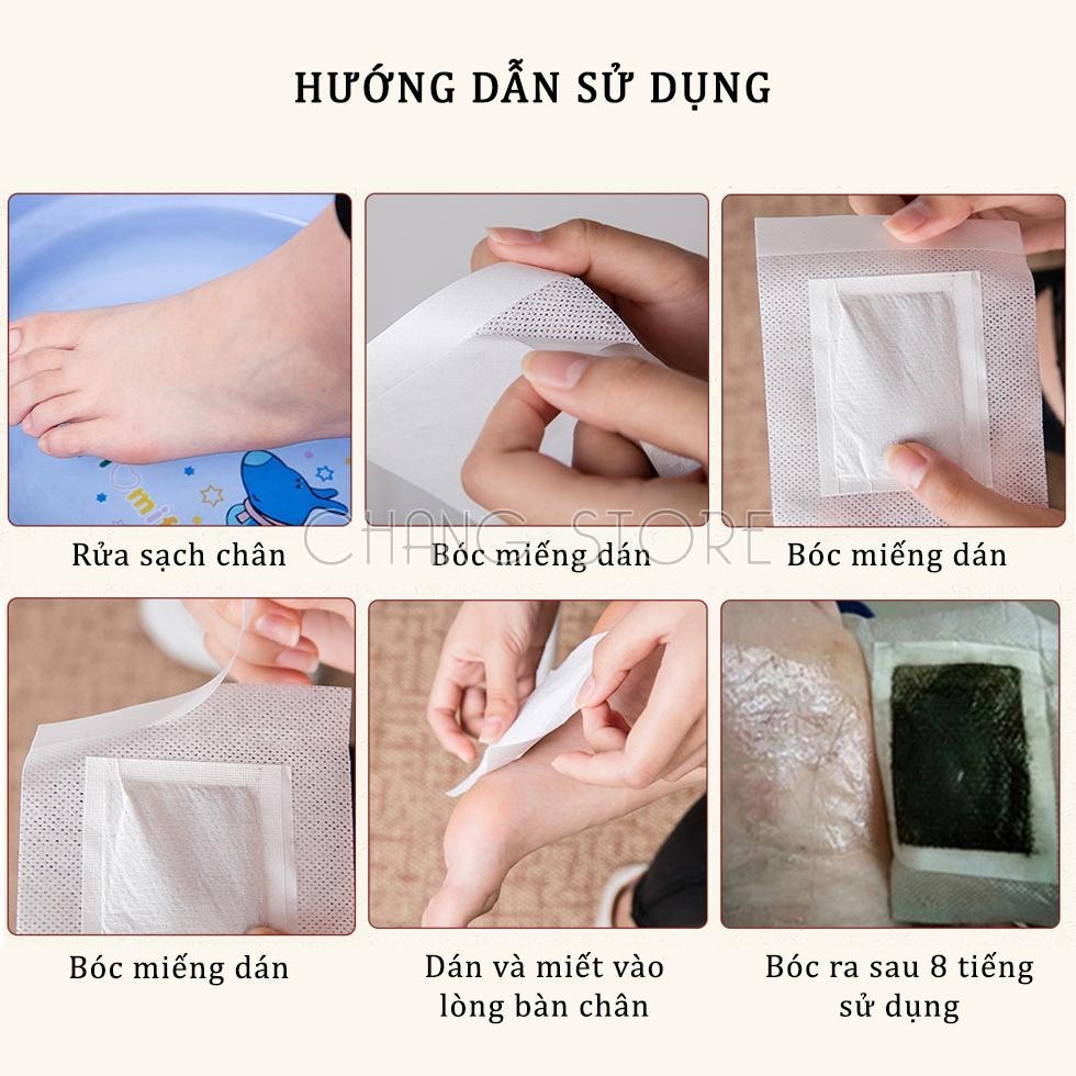 Hộp 50 Miếng Dán Gan Ngải Cứu Thải độc Bàn Chân - T5.