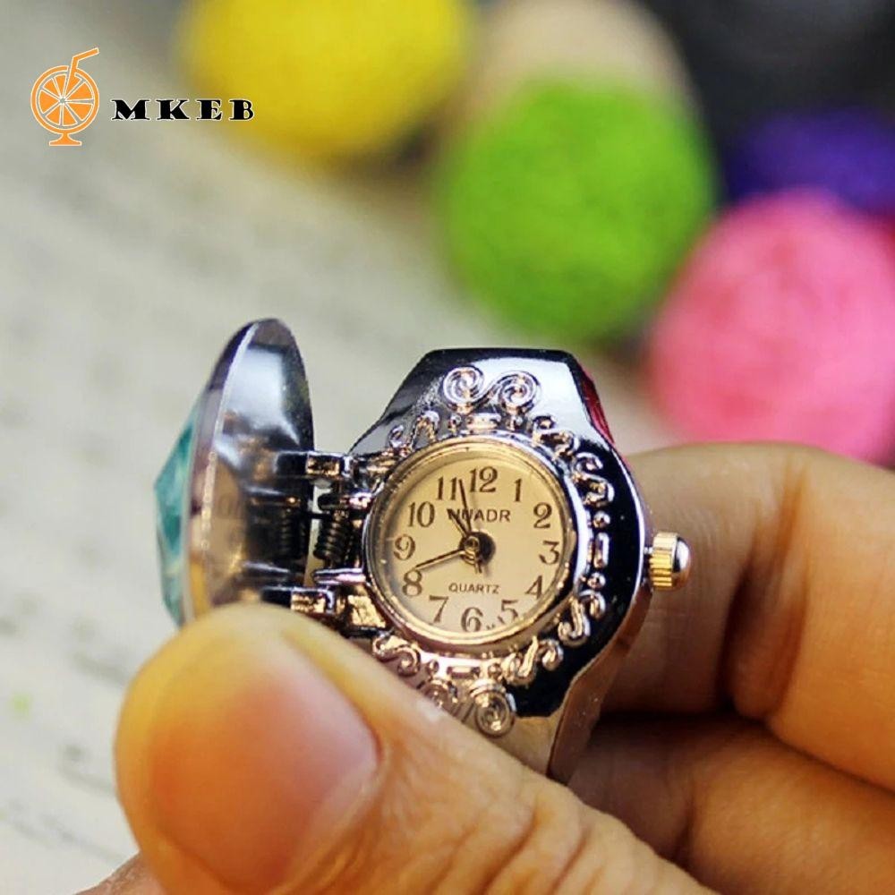 MKEB Nhẫn Đồng Hồ Hợp Kim Thời Trang Cá Tính Cho Nữ