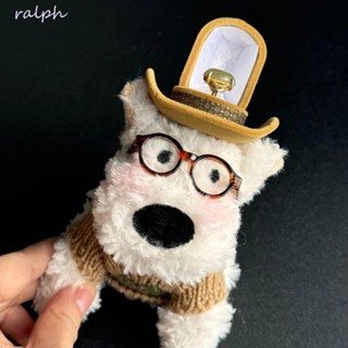 Ralph Hộp nhẫn búp bê chó con sang trọng, Hộp đựng nhẫn cưới trưng bày ở Tây Nguyên, Nhẫn đính hôn Kawaii Hộp lưu trữ nhồi bông Hộp đựng nhẫn đôi cho bạn gái