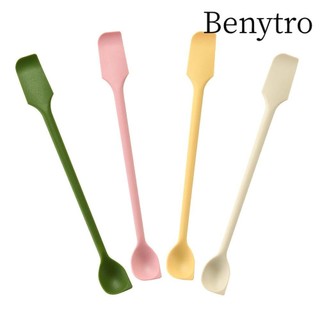 Benytro Benutro 1 Thìa Mứt, Thìa Tay Cầm Dài Bằng Silicon, Dụng Cụ Cạo Kem Gia Vị Chịu Nhiệt Kép Nhiều Màu Sắc Để Nấu Nướng Nướng