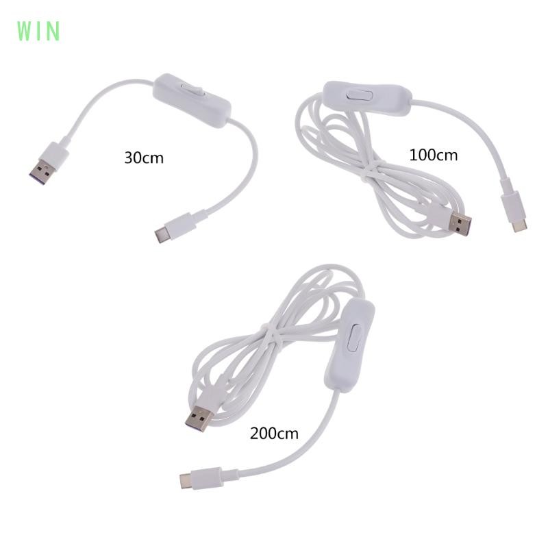 Cáp dữ liệu WIN Type-C có công tắc bật Dây sạc và đồng bộ hóa nhanh cho điện thoại Máy tính bảng HDD