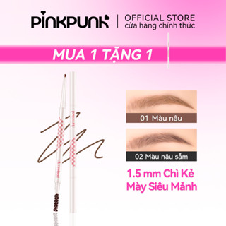 【PinkPunk Chì kẻ mày chống nước, ngòi cực mảnh 1.5mm, lâu trôi, mượt mà, dễ sử dụng cho người mới bắt đầu