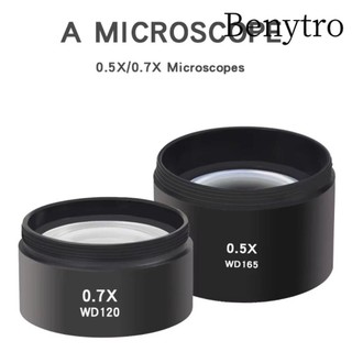 Kính hiển vi BENYTRO Mục tiêu phụ trợ, Kính lúp âm thanh nổi WD165 0.5X WD120 0.7X Zoom, Ống kính Barlow HD chất lượng cao