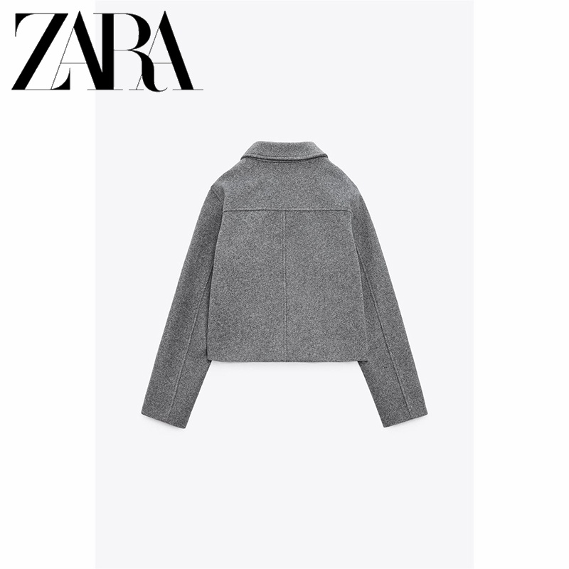 Hàng Mới Về zara Áo Khoác Mềm Phối Hàng Nút Thời Trang Cho Nữ