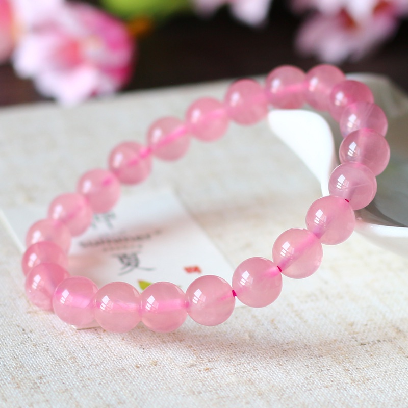 1 Dây Chuỗi Hạt Đá Pha Lê Hồng Tự Nhiên 4-12mm Làm Trang Sức diy