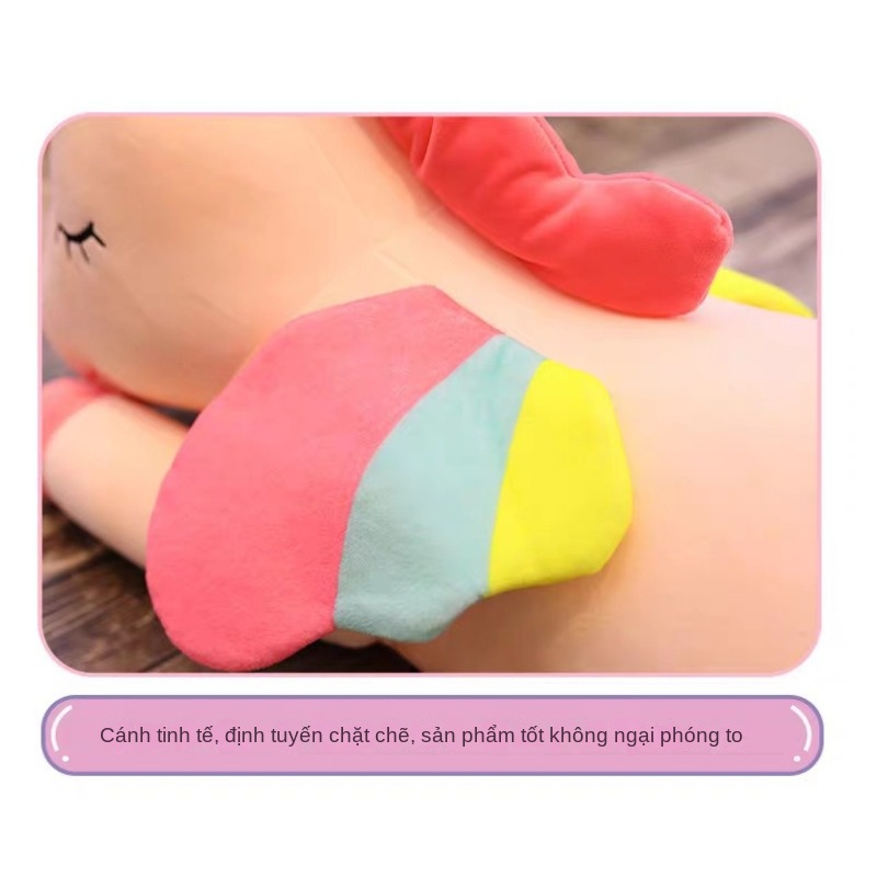 Dễ Thương Thú Nhồi Bông Hình Kỳ Lân Cầu Vồng Đáng Yêu Mềm Mại Cho Bé