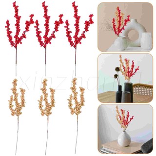 Hoa trái cây giả / berry đỏ / trái cây xanh lá mùa đông sáng tạo độc đáo trang trí nhà cửa / trang trí nhà cửa
